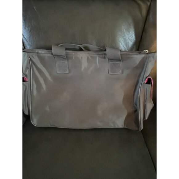 KENNETH COLE Reaction Gray/Pink Nylon Travel/ Messenger Bag NICE SEE ALL - Picture 13 of 16